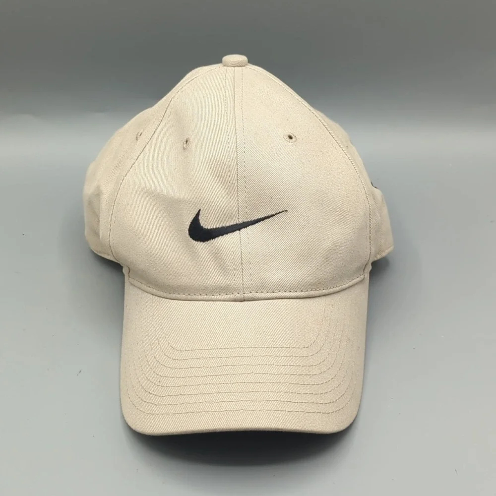 Vintage Darrell Pollack Dp9 Foundation Nike Golf Hat Cap Khaki Tan Swoosh OSFA